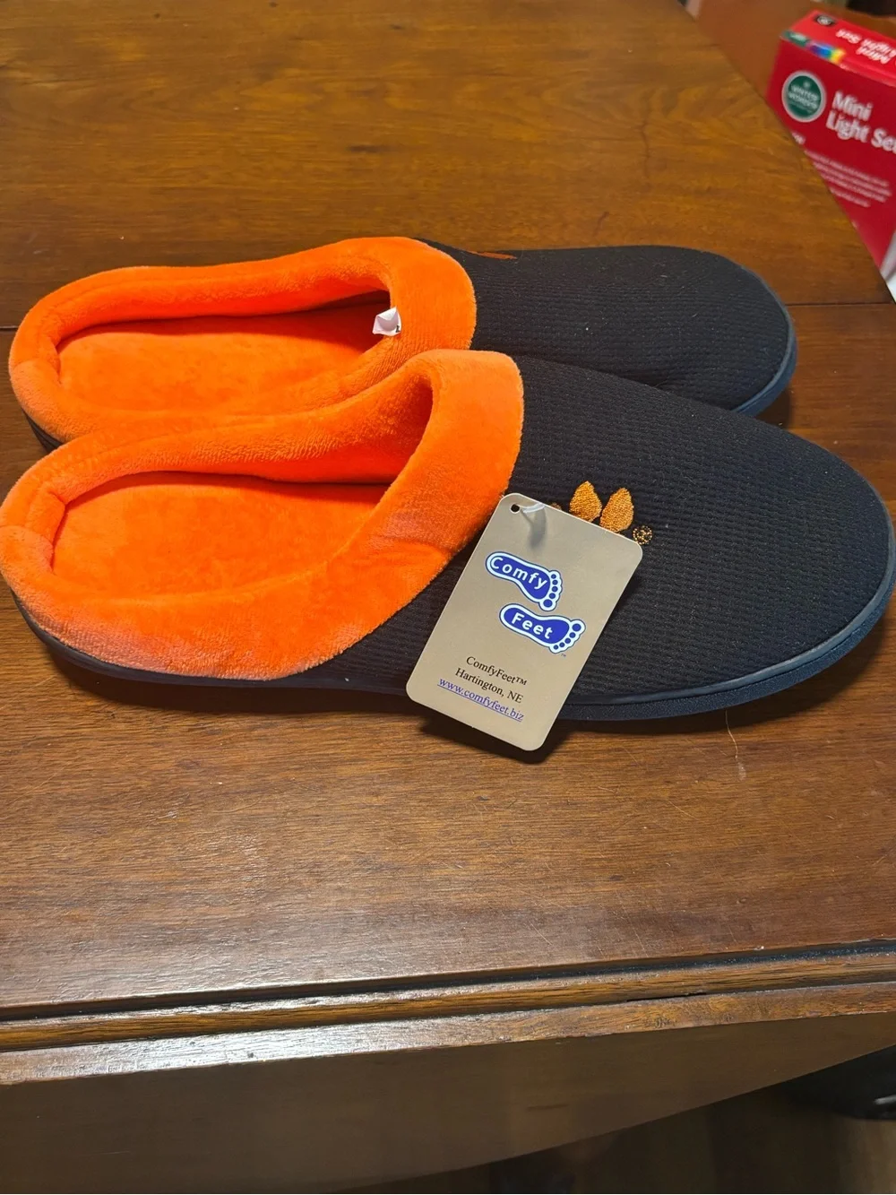 Comfy Feet Clemson Tigers Clog Slippers Black/ Orange Size XXL